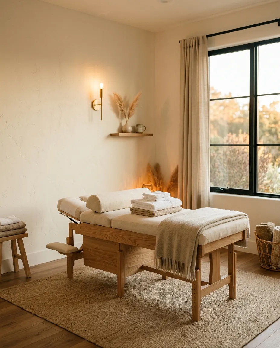 A calm treatment room at Fults Chiropractic